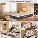 KASIMO Air Mattress Single Air Mattress TPU Blow Up Mattress with Pillow, Strong Support All Night,No Lost Air, Compact Inflatable Air Bed for Home Guests Camping