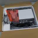 SUPERJARE Nightstand with Charging Station, Bed Side Table with Adjustable Fabric Drawer, Night Stand for Bedroom, 3-Tier Storage End Table, for Living Room, Rustic Brown and Black (M (11.8"D x 15.7"W x 23.4"H))