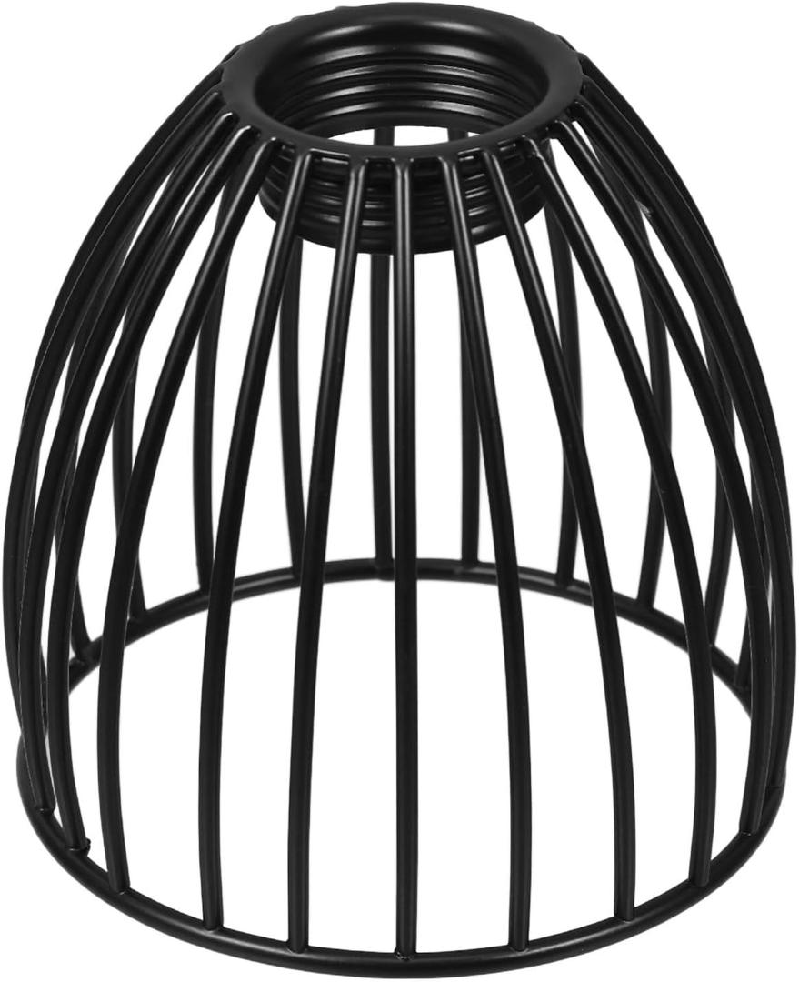 Uonlytech Metal Bird Cage Lampshade Set of 2 Small Drum Lamp Shades for Table and Floor Lamps with Diy Design Cozy Home Lighting Covers