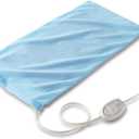 Sunbeam XL Heating Pad for Back Neck and Shoulder Pain Relief with Sponge for Moist Heating Option Extra Large 12 x 24" Blue