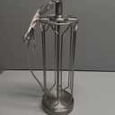 Small Table Lamp in Polished Nickel and Metal Abstract Shaped Lamp