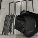 Blanket Ladder Towel Rack with Basket, Wall Leaning Ladder Towel Rack Blanket Holder Rack Drying Rack, 4-Tier Blanket Ladders for Living Room Bathroom (Black with Bag)