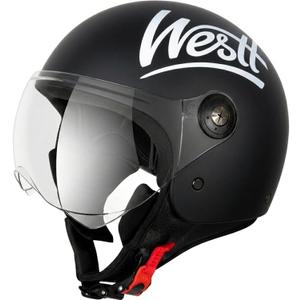 Westt 3/4 Open Face Motorcycle Helmet With Clean Visor - DOT Approved Vintage Moped Scooter Helmet for Men and Women, L (23.23-23.62 inch)