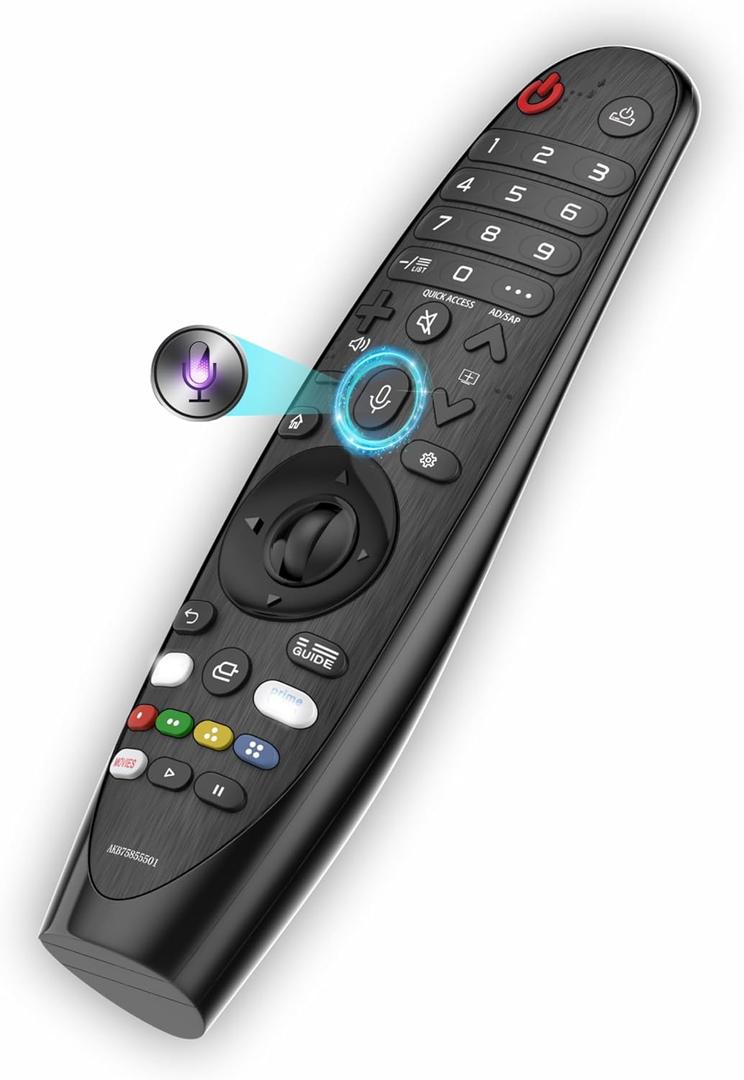 Replacement for LG Remote Control for Smart TV, Voice Control, Pointer, 2018-2025 LG Magic Remote, MR25GA, 24, 23, 22, 21, 20, 19, 18 Models.  (Large)