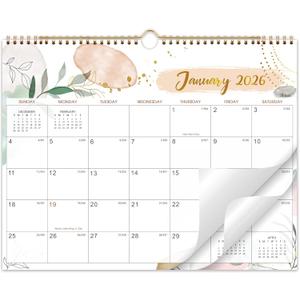 2 x 2026 Calendar  2026 Wall Calendar, 11.5 x 15 In, Jan 2026 - Dec 2026, 12 Monthly Calendar, Large Block with Julian Dates, Thick Paper, Holidays, Hanging Hook, Twin-wire Binding