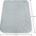 Utopia Bedding Quilted Fitted Mattress Pad, Full Size, Elastic Fitted Mattress Topper Protector and Cover Stretches up to 16 Inches Deep, Machine Washable Color: Light Grey