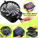 Solar Fan Hat Sun Shade Full Brim Hard Hat Shade Reflective Neck Sunshade 2-in-1 Cooling Neck Gaiter Outdoor Safety Accessories for Construction Hiking Cycling (Fluorescent Yellow)