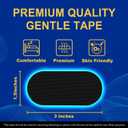 Tape 60 Pcs - Hypoallergenic Tape for Sensitive Skin, Painless Removal, Breathable Comfortable to Exercise