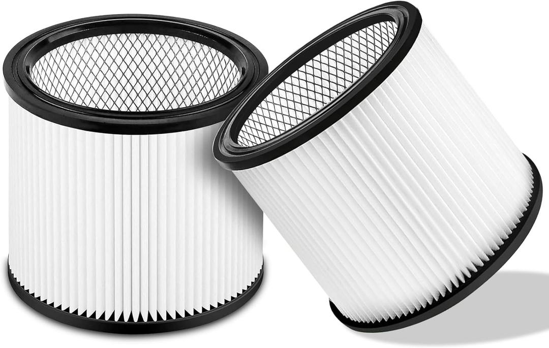 90304 Replacement Filter Compatible with Shop-Vac Shop Vac 90304, 90350, 90333,903-04-00, 9030400,fits most 5 Gallon and above Wet/Dry Vacuum Cleaners (2 Pack)