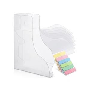 Document Clear Plastic Folder Copy Safe Project Pocket L-Type US Letter Size A4 Paper Sleeves Folders in Transparent with Index Tabs