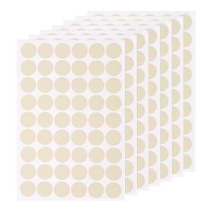 uxcell 7 Sheets/378PCS Self Adhesive Screw Hole Stickers, 2.1cm/0.83" PVC Screw Hole Covers Hole Stickers for Furniture Wood Cabinet Wall, Creamy White