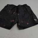 adidas Originals Men's Standard Adidas Rekive All Oversize Printed Swim Shorts, Black/Grey Six/Bliss Pink, Small