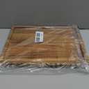 Lounsweer Acacia Wood Decorative Tray for Home Decor, 14'' x 10'' Wooden Serving Tray for Coffee Table Centerpiece Dining Kitchen Island Decoration Bathroom Counter Display