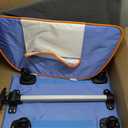 A4 Pet Pet Carrier with Wheels,Foldable Dog Carrier on Wheels for Medium Dogs Up to 33 LBS with Removable Base,Extendable Handle & 4-Wheels Design,Mesh Ventilation Windows and Safety Rope, Blue