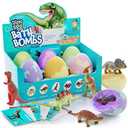 Dan&Darci Dino Egg Bath Bombs for Kids - Easter Basket Stuffers - Kid Baths Bomb with Surprise Inside - Dinosaur Toys Gift for Boys and Girls Ages 6 7 8 Years Old Gifts - Fun Educational Toy Fizzy