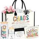 Chaos Coordinator Gifts, Administrative Professional Day Ideas Gifts, Christmas Coworker Paraprofessional Appreciation Gifts for Social Worker Boss Lady Coworkers Manager Basket, Set of 6