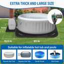 1/4" Extra Thick Hot Tub Mat,85IN Large Hot Tub Mat for Inflatable Tub,Hot Tub Pad Foundation,Eva Foam Padding for Indoor Outdoor,Inflatable Hot Tub Accessories