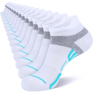 10/15 Pairs Womens Ankle Socks Lightweight Breathable Casual Low Cut Socks for Women With Heel Tab