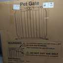 Fairy Baby 62.5"-71.6" Extra Wide Baby Gate Pressure Mount, Long Large Dog Gate Indoor Doorways Stairs, No Drill Safety Child Gate for Kids with Double Lock, Walk Thru Pet Gate for Puppy Doggy, Black