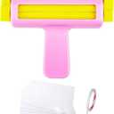 Paper Crimper for Chip Bags Crafting - Pink Crimper Tool with 50 Sheets Glossy Thin Inkjet Paper (8.2611.6in, 115gsm) & Double Sided Tape, Complete Kit for Chip Bag Making & DIY Crafts