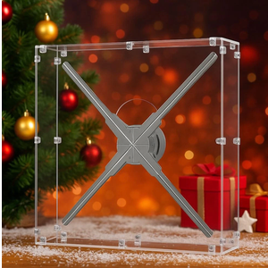 3D Hologram Fan Cover Clear Acrylic Enclosure For 70 cm And Smaller Fans Dustproof Scratch Resistant Easy Install Pre Drilled Holes Hardware Included For Retail Store Trade Show Cover Only