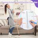 2 x ADHD Cleaning Planner for Adults and Teens  Undated Cleaning Schedule & Organizing Checklist with Daily, Weekly & Monthly Tasks for Home Management and Chore Tracking