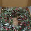 Idyllic Christmas Wreath for Front Door,20" Winter Wreath with Pine Cones Red Berries and Eucalyptus, Winter Decorations for Everyday Farmhouse Window Outdoor/Indoor (Red)