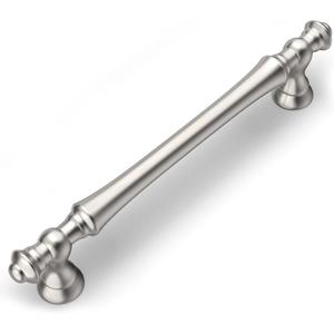Amerdeco 10 Pack Brushed Satin Nickel Cabinet Hardware - 5 Inch(128mm) Hole Center Kitchen Cabinet Handles for Bathroom and Dresser Pulls - ZH0014