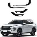 Front Grille Fog Light Trim Cover Compatible with Mitsubishi Outlander 2023 2024 Accessories, 4PCS Outlander Front Grille Side Bumper Trim Strip ABS Plastic (Glossy Black)