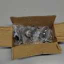 4Pcs 1.5 Inch Heavy Duty Caster Wheels Swivel Casters with Brake and M8 Threaded Stem, Loading 50kg/110lbs Black Rubber