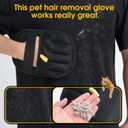 Pet Hair Removal Glove for Dogs & Cats;Upgraded Thickened with Static Technology Reusable for Carpets Clothes Sofas Bedding & More