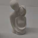 Hugging Couple Statue Home Decor, Modern Romantic Love Ceramic Sculpture Figurine Gifts for Anniversary Valentine's Day for Office Living Room Bedroom Desktop Decor (White)