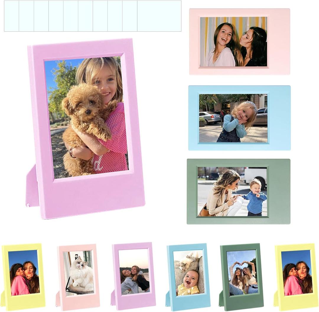CAIYOULE Mini Picture Frame for Instax Mini 12/11/EVO/SE/8/7+/99 3'' Film-Colorful for Polaroid 2.15x3.4 Photo Frame (10 Pack)