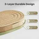 Large Sisal Cat Scratcher Lounge, 2-in-1 Cat Bed with Durable Base & Plush Foam Cushion, Non-Shedding Cat Scratching Pad for Indoor Cats, 22"x14" Oval Nest, No Mess Furniture Protector