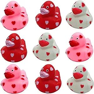Rubber Ducks White Pink 24 Pack