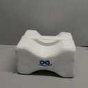 Everlasting Comfort Memory Foam Knee Pillow for Side Sleepers  Sciatica Pain Relief Pillow, Removable Strap Support  Leg Pillows for Sleeping Alignment, Knees, Back & Hip Cushion (White)