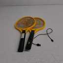 ZAP IT Bug Zapper Electric Fly Swatter Racket - High Power 4000 Volt Indoor Mosquito Zapper - USB Rechargeable Bat for Indoor and Outdoor - Portable Mini Electric Bat for Flies - Large 2 Pack, Orange