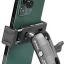 FANAUE Aluminum Bike Phone Holder with 1" Ball for Smartphones with a Width of 2.3" to 3.7", Compatible with RAM Mounts B Size Double Socket Arm & Motorcycle Phone Mount [150mph Wind Anti-Shake]