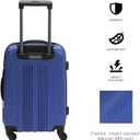 Kenneth Cole REACTION Out of Bounds Lightweight Hardshell 4-Wheel Spinner Luggage, Cobalt Blue, 20-Inch Carry On