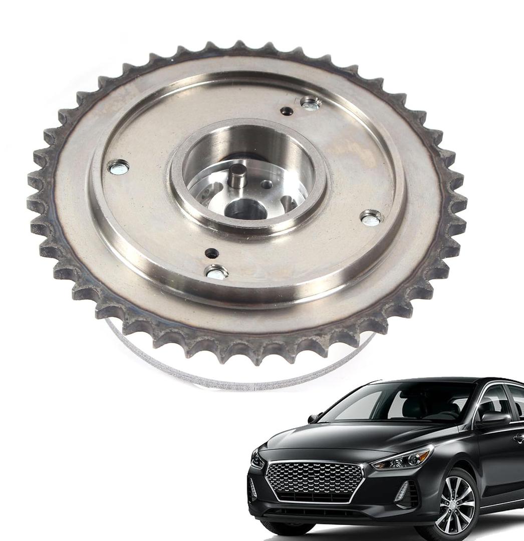 243502E200 243502E201 Single Timing Camshaft Gear Fit 2014-2020 for Hyundai Elantra Coupe GT Sonata Tucson for KIA Forte KOUP Forte5 Optima Soul Rondo 2.0L CVVT Intake Sprocket (1pc)