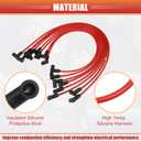 ACROPIX Car Spark Plug Coil Wires Ignition Coil Harness Cable 8mm Fit for Chevy Small Block with HEI Cap - Pack of 8
