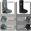 Waterproof Shoe Covers Rain Boot Cover for Men and Women (Large, Blackish Green)