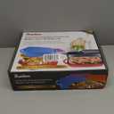 Bruntmor 2-in-1 Square Enameled Cast Iron Dutch Oven Baking Pan and Gridle Lid with Dual Handles, Cast Iron Skillet lid, Coating Gridle for baking, bacon,Steaks - Red