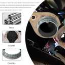 ID 65mm Car Exhaust Gasket, Graphite Construction Exhaust Flange Gasket Seal Replacement, Heat-Resistant Manifold Downpipe Donut Gaskets Muffler Ring for RV SUV Truck