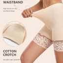 Lace Slip Shorts for Under Dresses Women, Cooling Anti Chafing Thighs Shorts Women, Smoothing Underwear Panties (XXXL)