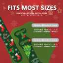 2 x Christmas Watch Bands for Apple Watch Band 38/40/41/42/44/49mm for Men Women, Silicone Waterproof Adjustable Printed Smartwatch Strap for iWatch Series 9 8 7 6 5 4 3 2 1 SE Replacement Wristband Gifts (Green Christmas Tree)