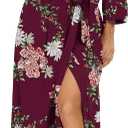 VINTATRE Women Kimono Robes Long Knit Bathrobe Lightweight Soft Knit Sleepwear V-neck Casual Ladies Loungewear (Medium, Red)