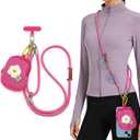 WOZEAH Cell Phone Lanyard Crossbody with Mini Pouch for Women,Detachable Phone Strap for Cellphone Case with Tether Tab