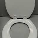 Mayfair Sculptured Shell Toilet Seat, Easy Clean Hinges with Durable Wood Seat, Made in USA, Round, White