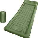 78in x 29in x 5in Camping Sleeping Pad, Upgraded Durable Waterproof Compact Traveling Air Mattress, Built-in Foot Pump, Ultralight Inflatable Sleeping Mat for Backpacking, Hiking (Green)